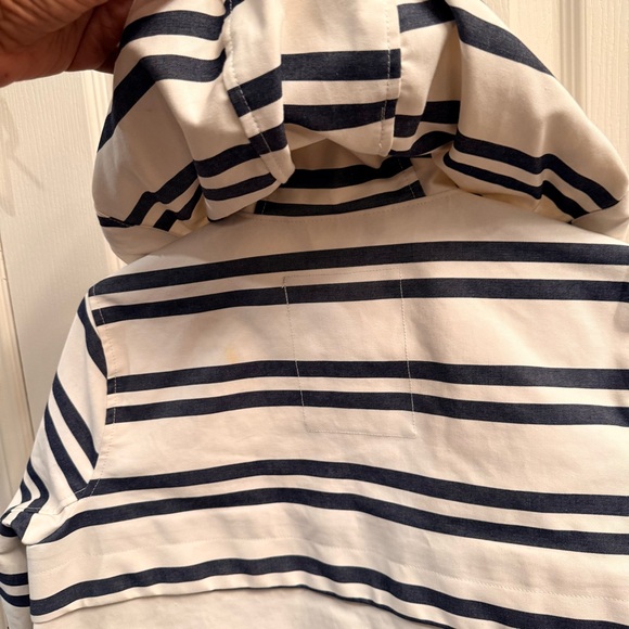 Abercrombie & Fitch Blue and White Striped waterproof and wind, resistant jacket - Picture 5 of 8
